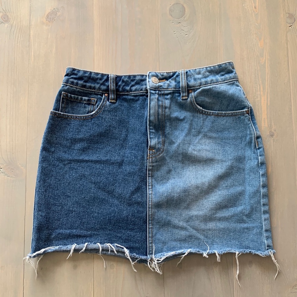 PacSun Two Toned Denim Skirt